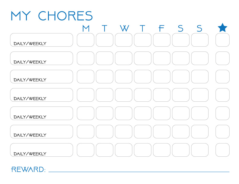 Chore Chart Layout
